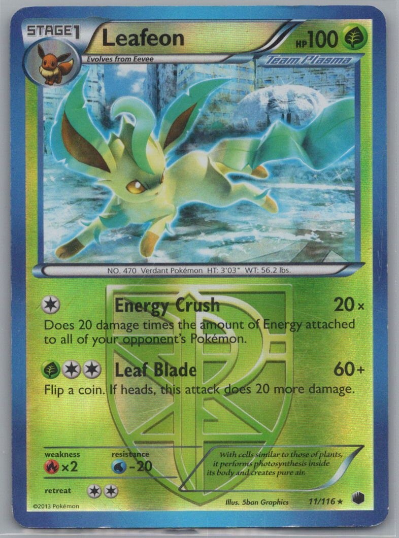 Leafeon 11/116 Reverse Holo Plasma Freeze PLF