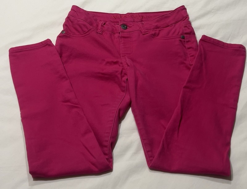 Arizona Jean Co Girl’s Denim Solid Pink  Pullon Jegging Sz 12 R EUC