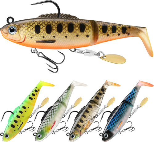 Easy Catch Pre-Rigged Soft Lures, Unique Vibrating Swim Action and Trembly Sinki - Picture 30 of 35