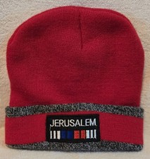 JERUSALEM KNIT BEANIE RED OSFM