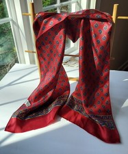 Vintage Oscar de la Renta Oblong Accessory Street Silk Scarf - 43 1/4" by 11"