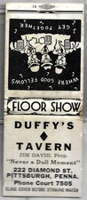 Pittsubrugh Pennsylvania matchbook - Duffy's Tavern - floor show - old phone