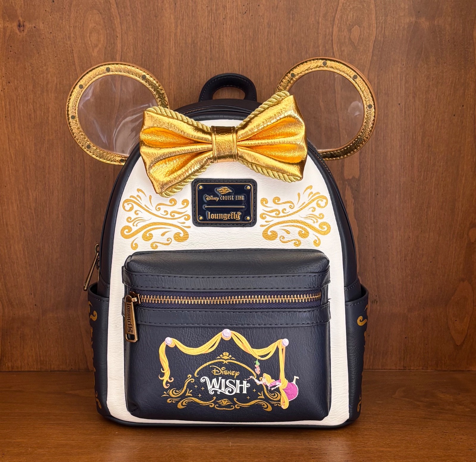 Disney Cruise Line Loungefly WISH Mini Backpack featuring Rapunzel Tangled Bow