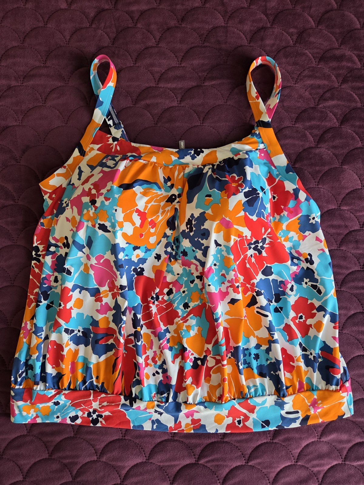 NWT $79 Lands' End Women's Control Sweetheart Tankini Top Adjustable Size 22W