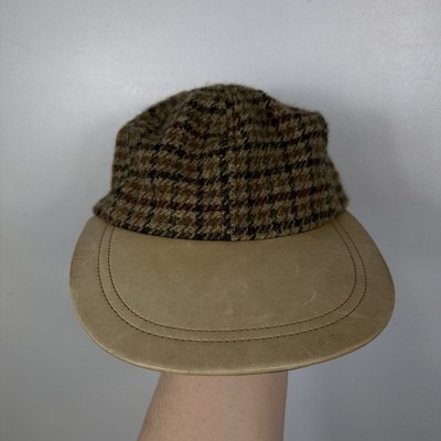 Polo Ralph Lauren Cap Mütze, Lo Life, Tweed Wolle Leder, Made in USA, Medium