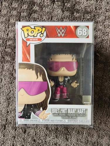 Funko Pop WWE Bret Hart #68 Vaulted With Protector
