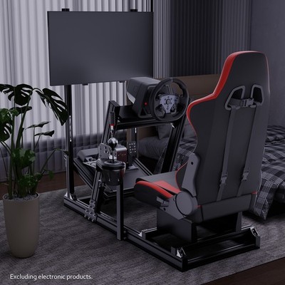 Hottoby 4080 Aluminum Racing Simulator Cockpit Fits Logitech Thrustmaster Moza