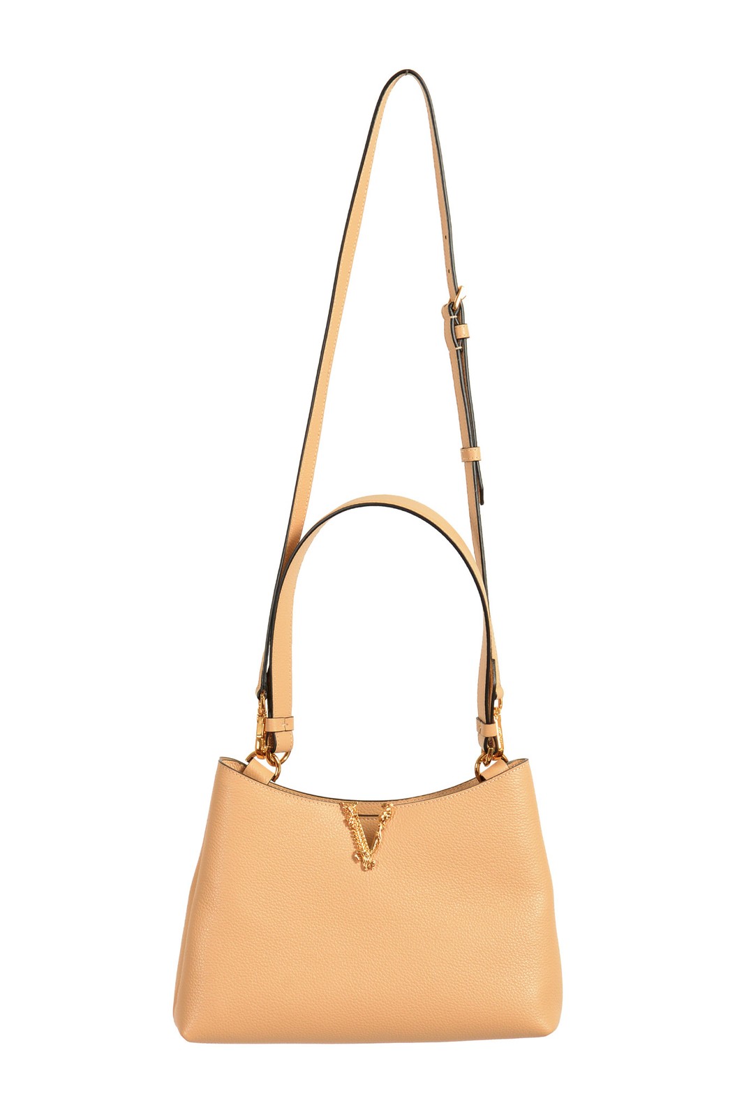 Женская сумка-тоут Versace из 100 текстурированной кожи с V-образным логотипом через плечо 171390₽