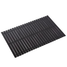 Bath Mat Bathroom Rugs Floor Wood Shower Waterproof Non Slip Black 16x24 Inch