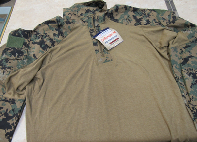 USMC Woodland Marpat Combat Frog Shirt Govt DEFECT w Small Holes