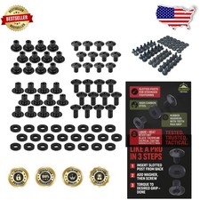 Pro Black Chicago Screws 72pc 1/4 3/8" Kydex Leather Holster Fasteners