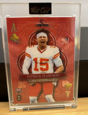 2024 Patrick Mahomes  Jalen Hurts WILD CARD 5 Card Stacked Deck Back 2 Back  1/1