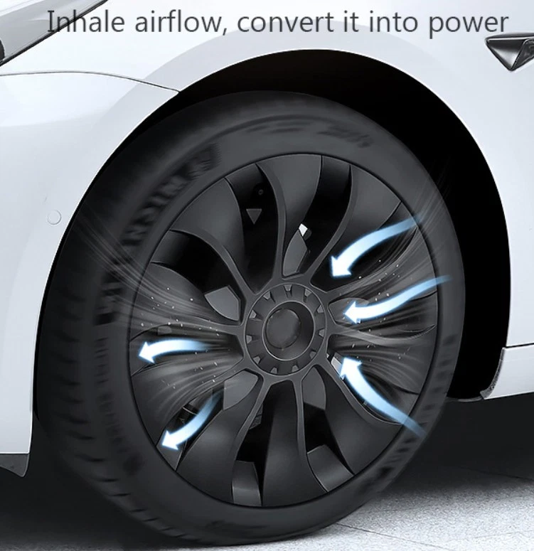 Hubcaps Wheel Cap Rim Wheel Cover 18"Inch For Tesla Model 3 Hubcap 4PCS - Image 2 of 4