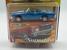 Matchbox Superfast #9 Chevy Chevelle Convertible, Blue, 1:64, NIB