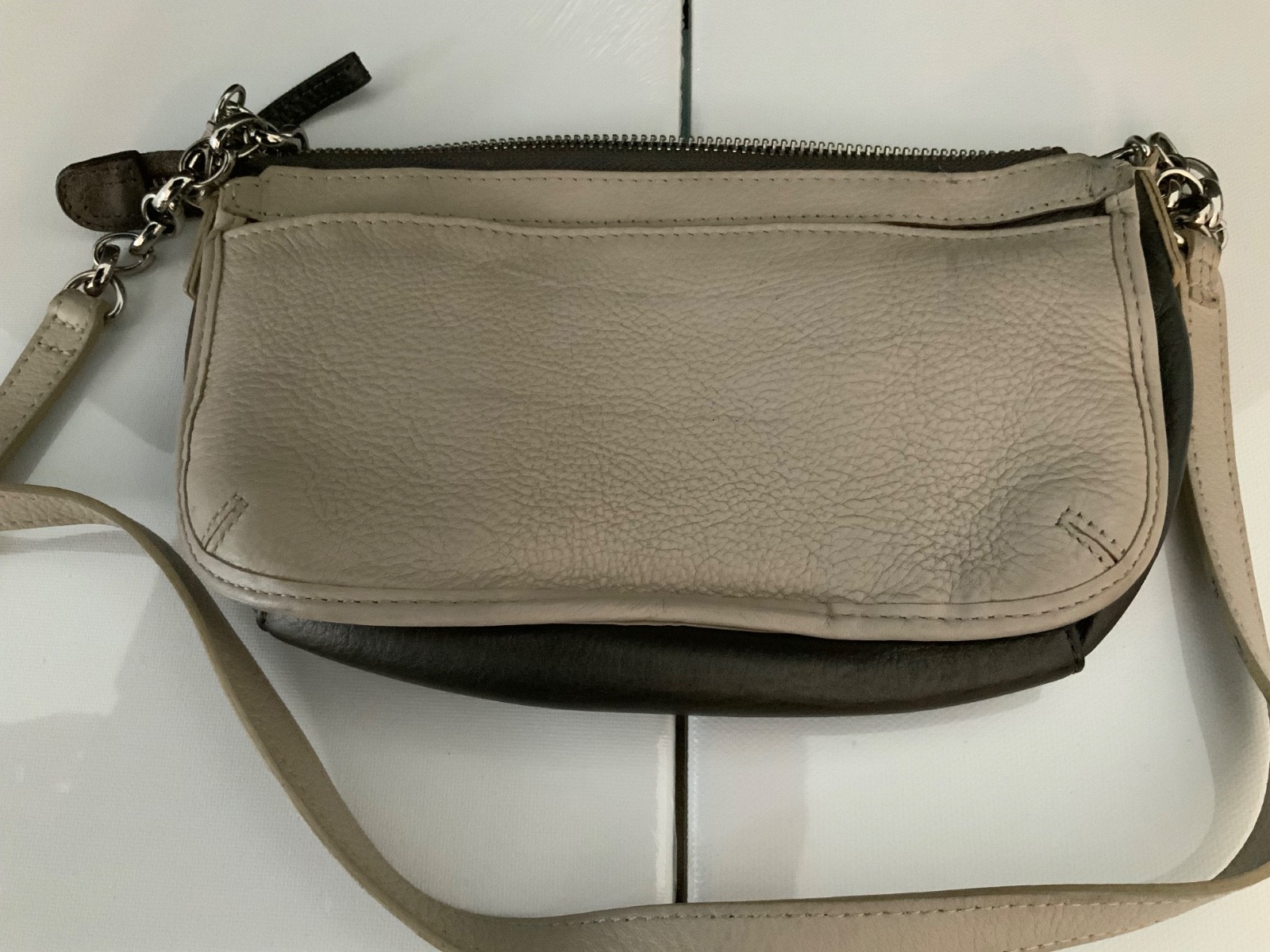 Brighton Python BEIGE Faux Snakeskin Crossbody Pu… - image 5