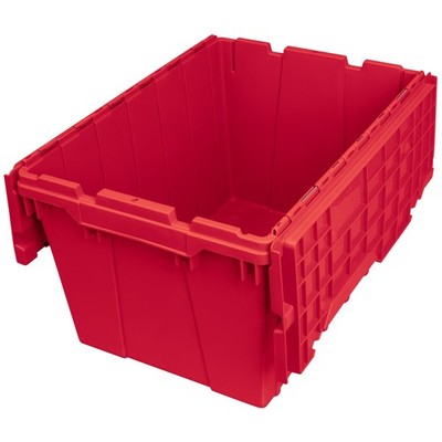39120 Industrial Lidded Plastic Storage Container, Nesting and Stackable Plas...