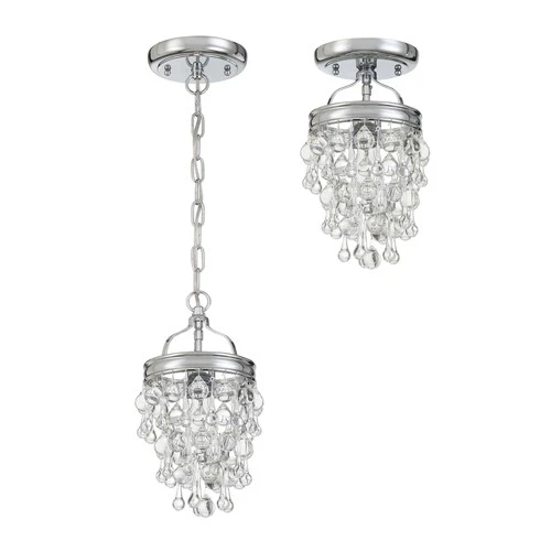 Crystorama Lighting Group 131_CEILING Calypso 7"W Semi-Flush - Chrome - Picture 5 of 12