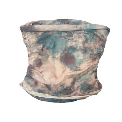 Lulus Tube Top Womens Size S Tie Dye Ruched Strapless Stretch Y2K Boho