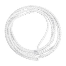 2.2 Yards 5mm Dia Leather Cord Braided String for DIY Crafts, White