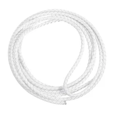 2.2 Yards 5mm Dia Leather Cord Braided String for DIY Crafts, White