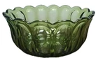Anchor Hocking Fairfield Salad Bowl  Scalloped Edge Glass Avocado #0116 Green
