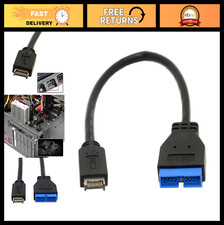 USB 3.0 19/20Pin to USB 3.1 Type-E Front Panel Header Adapter Cable 20cm
