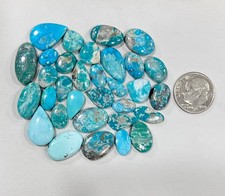 90 Ct 100% Natural White Water Turquoise Mix Shape Cabochon Gemstone H0=207