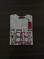 Carolina Herrera White Garment Dyed Pique Cotton Mens Polo Size L Large