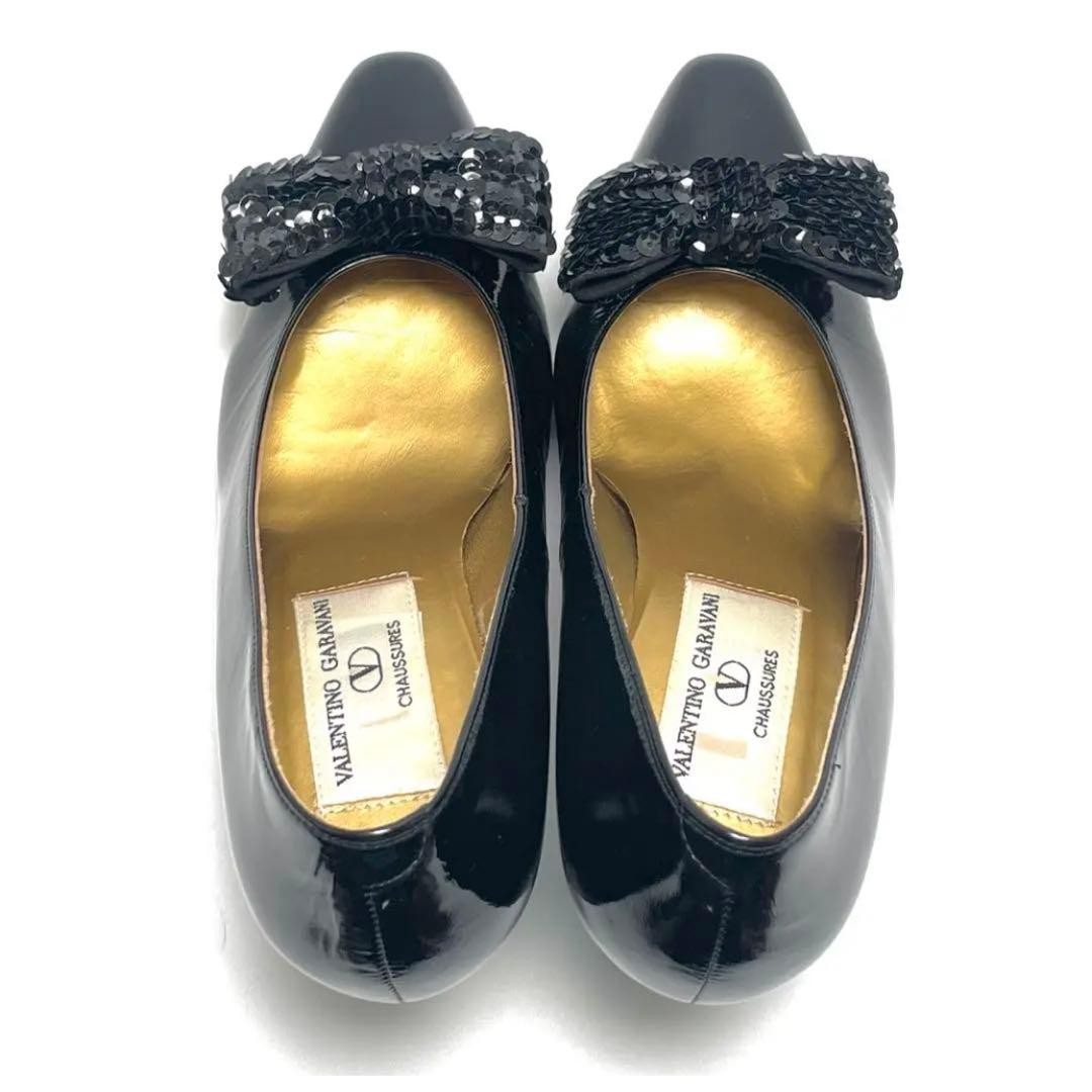 VALENTINO GARAVANI Pumps Size 22cm Black Enamel High Heels with Minor Wear thumbnail 11
