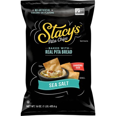 Stacy's Sea Salt Pita Chips Crispy Baked Snack