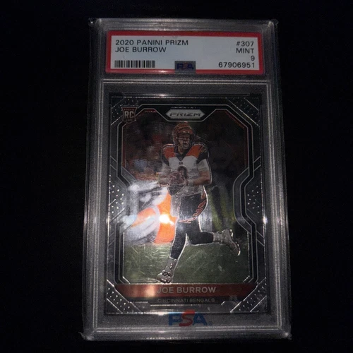 2020 Panini Prizm Joe Burrow Rookie RC #307 Cincinnati Bengals PSA 9