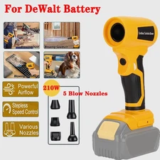 210W Cordless Handheld Leaf Blower For Dewalt 20V Violent Blower Mini Jet Fan