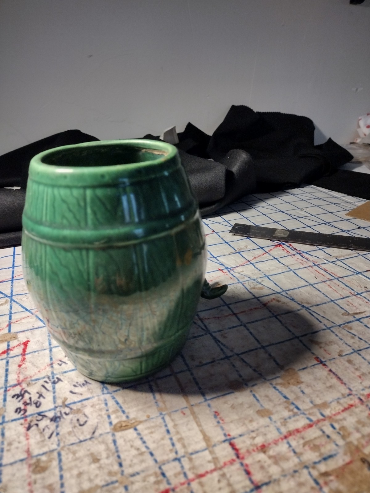 TREASURE CRAFT Pixie Elf Green Planter Flower Bucket AS IS