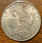 1898 MORGAN DOLLAR BRIGHT WITH BEAUTIFUL LUSTER UNC