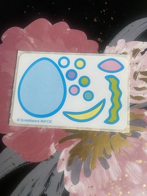 Vtg SmileMakers Design An Easter Egg Sticker Mod 2x4 Inches