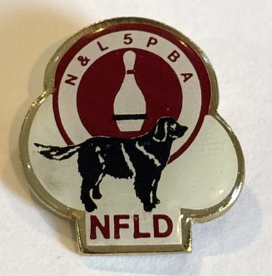 N & L 5 PBA Pin Bowlers Association NFLD LAB NL Dog Newfoundland Black Lapel Pin - Image 1 of 4