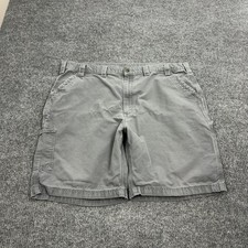 Carhartt Shorts Mens 42 Grey Cotton Canvas Carpenter Utility Workwear Rugged