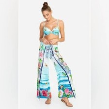 Johnny Was Coastal Azul Wrap Pants Sz Small