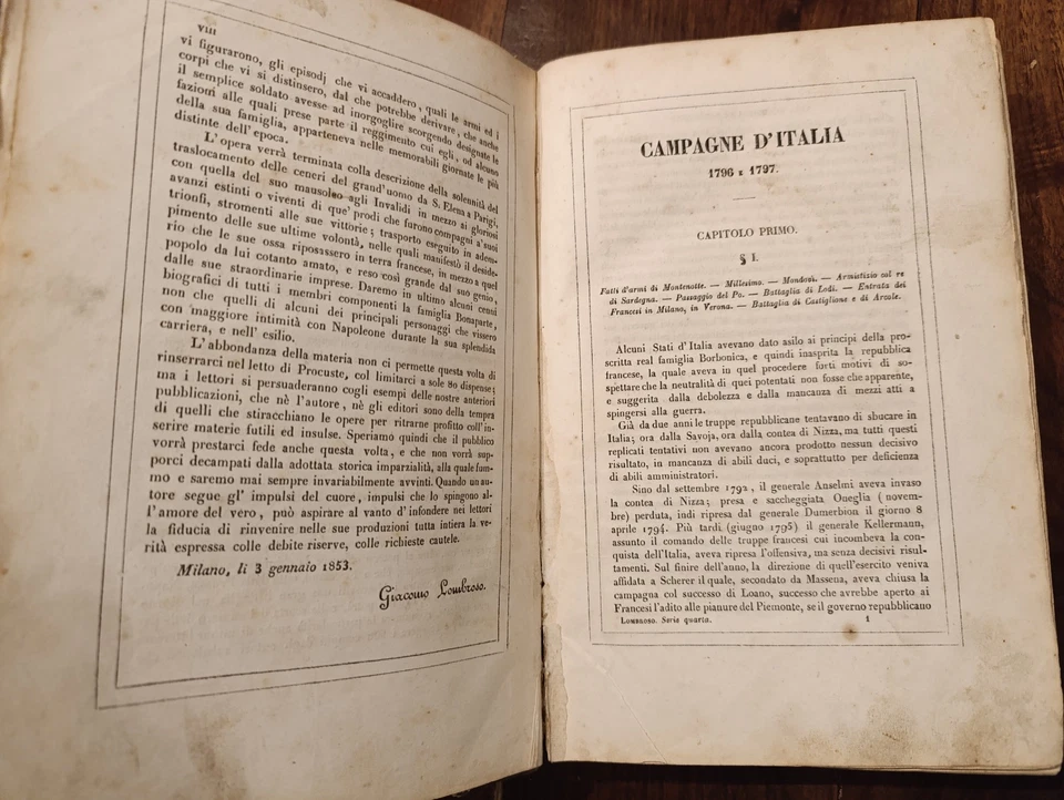 1853-54 Vita guerriera, politica e privata di Napoleone di Giacomo Lombroso - Immagine 4 di 4