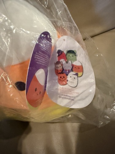 Squishmallows Cannon Candy Corn Plush 8" Plush Halloween Orange Yellow NWT - Picture 4 of 4