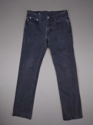 Levi's 514 Straight Fit Black Denim Jeans Men's 29x32 Blank Tab Cotton Flex