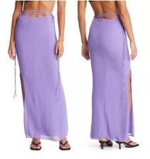 House Of CB Strappy Side Slit Maxi Skirt Violet Size Small NWT $119