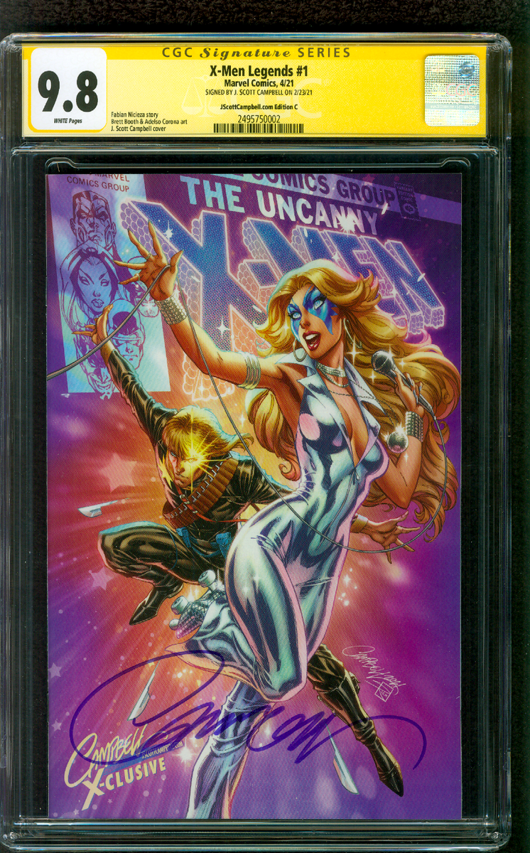 X Men Legends 1 CGC 9.8 SS J Scott Campbell Ed C Variant Dazzler
