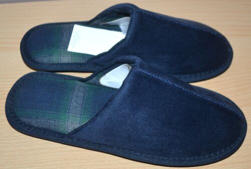 MENS M&S CORDUROY SLIP ON MULE SLIPPERS FRESHFEET NAVY SIZE S 6-7 - BNWT - Picture 1 of 6
