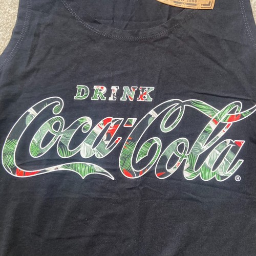Coca Cola Vest Mens Sleeveless Black CocaCola Coke Tank Top Medium New With Tags - Picture 3 of 12