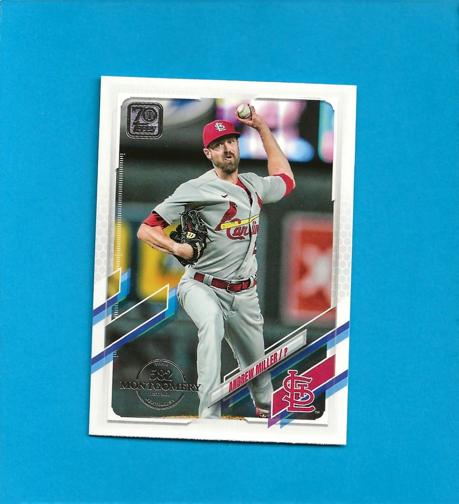 2021 Topps 582 Montgomery Club Foil Stamp #437 Andrew Miller Cardinals