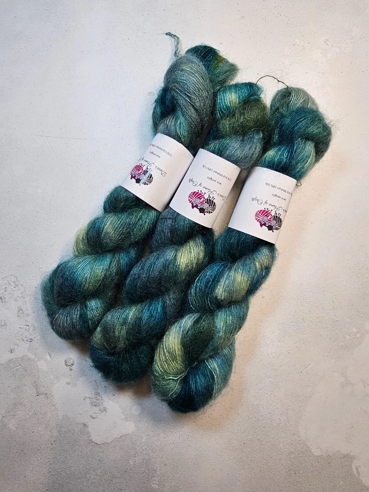 Kinder Mohair Seide Garn , Spitze Gewicht, 50 G, Waterloo - Bild 3 von 4