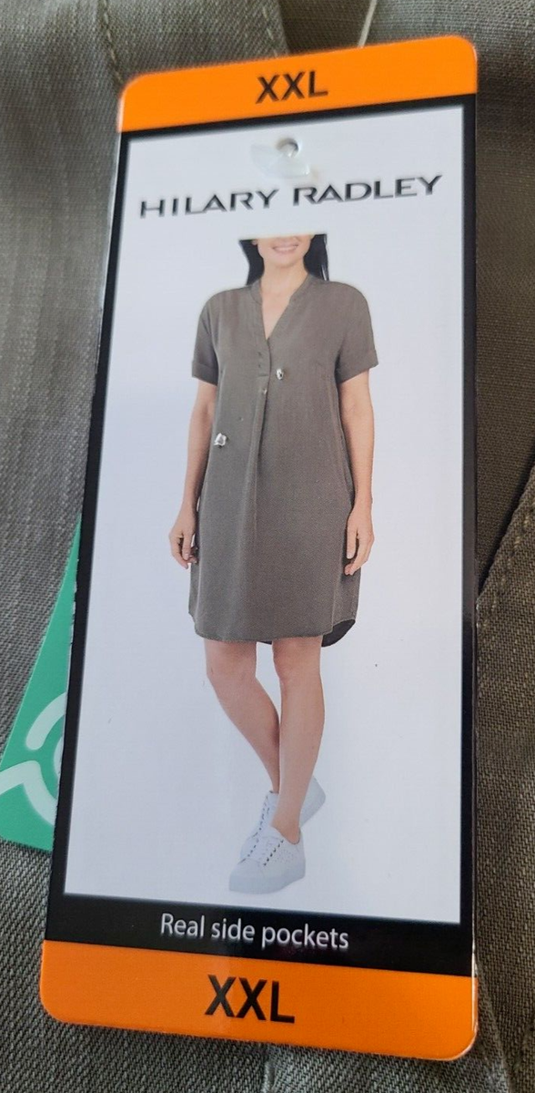 Hilary Radley Ladies' Tencel Dress Olive Green XXL NEW