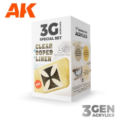 AK Interactive: Clear Doped Linen - Acrylic Paint Set - AK11712