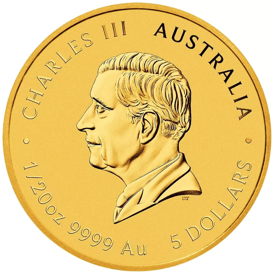 Australien Goldmünze 5 $ 2025 Lunar Schlange 1/20 Oz Gold 9999 ST / BU - Bild 2 von 4